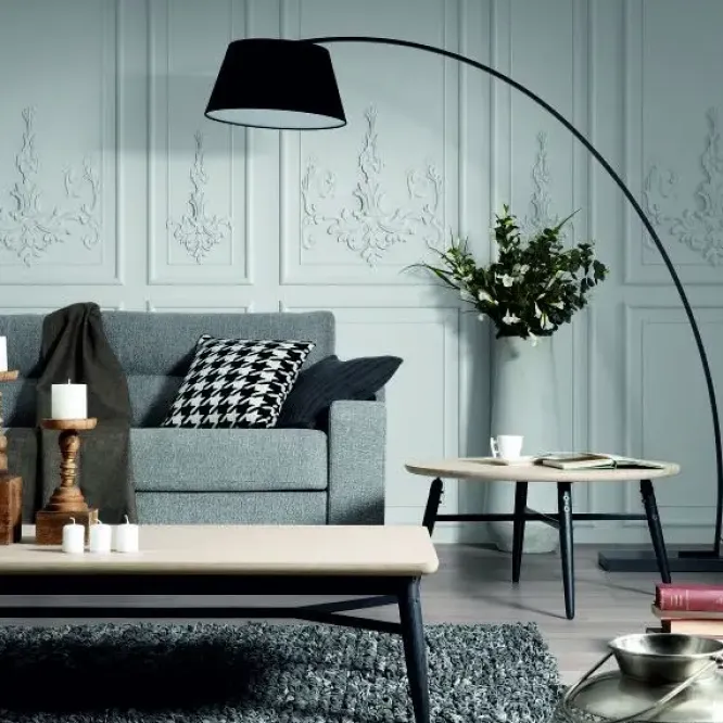 Lampa Podłogowa Chop Czarna Kave Home