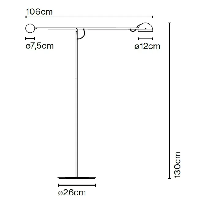 Lampa Podłogowa Copérnica Nickel Marset