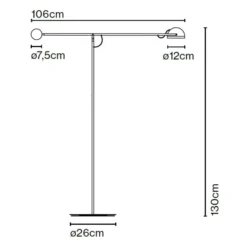 Lampa Podłogowa Copérnica Red Marset