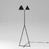 Lampa Podłogowa Deux Czarna Atelier Areti