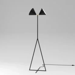 Lampa Podłogowa Deux Czarna Atelier Areti