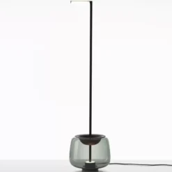 Lampa Podłogowa Double Przydymiona Szara Brokis