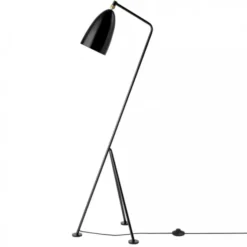 Lampa Podłogowa Grashoppa Czarna Połysk Gubi