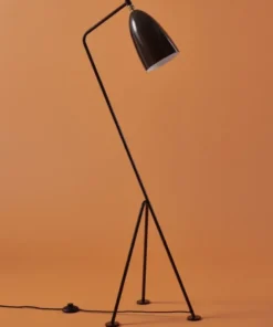 Lampa Podłogowa Grashoppa Czarna Połysk Gubi