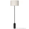 Lampa Podłogowa Gravity Czarny Marmur Klosz Canvas Gubi