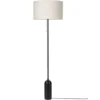 Lampa Podłogowa Gravity Czarny Metal Klosz Canvas Gubi
