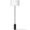 Lampa Podłogowa Gravity Czarny Marmur Biały Klosz Gubi