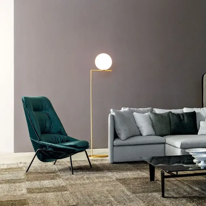 Lampa Podłogowa Ic F1 Mosiężna Flos