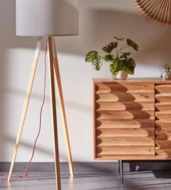Lampa Podłogowa Iguazu Biała Kave Home