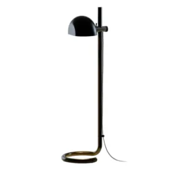 Lampa Podłogowa Lauro Czarny Klosz Z Ciemnobrązową Podstawą Marset