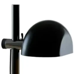 Lampa Podłogowa Lauro Czarny Klosz Z Ciemnobrązową Podstawą Marset