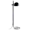 Lampa Podłogowa Lauro Czarny Klosz Z Chromowaną Podstawą Marset