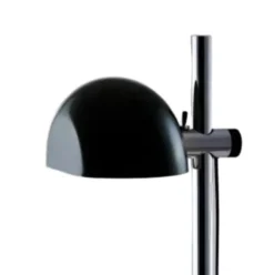 Lampa Podłogowa Lauro Czarny Klosz Z Chromowaną Podstawą Marset