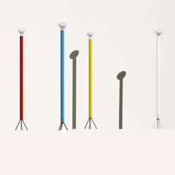 Lampa Podłogowa Luminator Czerwona Flos
