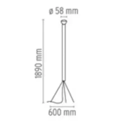 Lampa Podłogowa Luminator Jasnoniebieska Flos