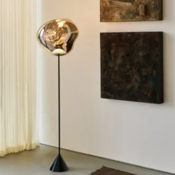 Lampa Podłogowa Melt Cone Slim Złota Tom Dixon