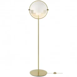 Lampa Podłogowa Multi-Lite Brass White Semi Matt Gubi