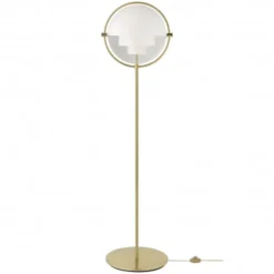 Lampa Podłogowa Multi-Lite Brass White Semi Matt Gubi