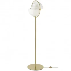 Lampa Podłogowa Multi-Lite Brass White Semi Matt Gubi