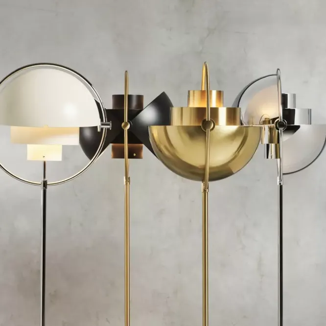 Lampa Podłogowa Multi-Lite Chrome White Semi Matt Gubi