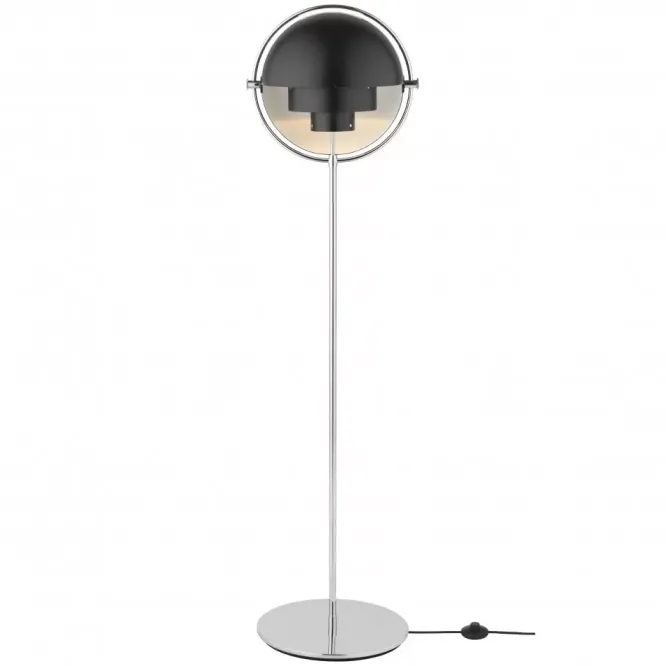 Lampa Podłogowa Multi-Lite Chrome Black Semi Matt Gubi