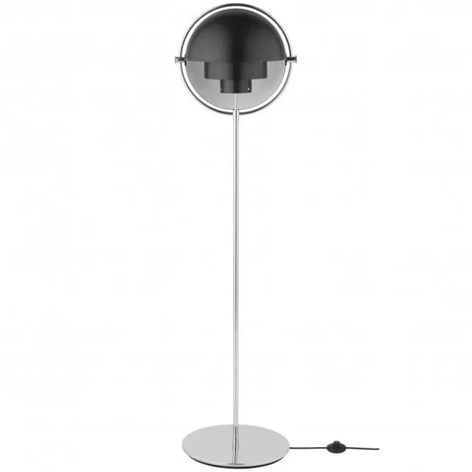 Lampa Podłogowa Multi-Lite Chrome Black Semi Matt Gubi