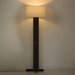 Lampa Podłogowa Niani Drewno Kauczukowe Brązowe Kave Home