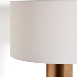 Lampa Podłogowa Niani Drewno Kauczukowe Brązowe Kave Home