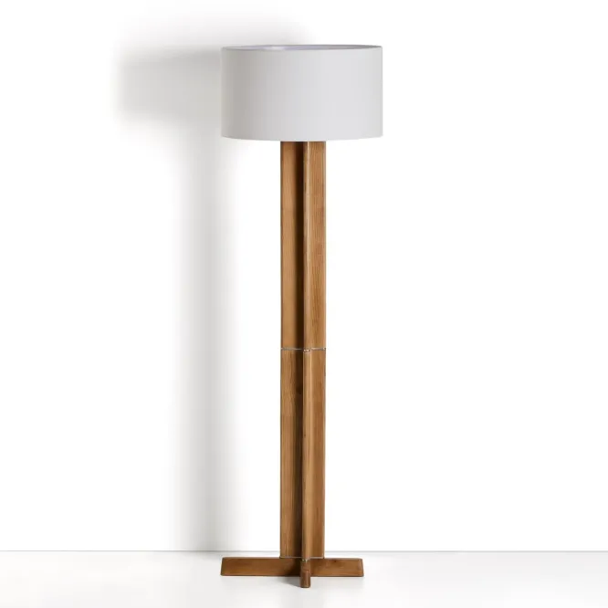 Lampa Podłogowa Niani Drewno Kauczukowe Naturalne Kave Home