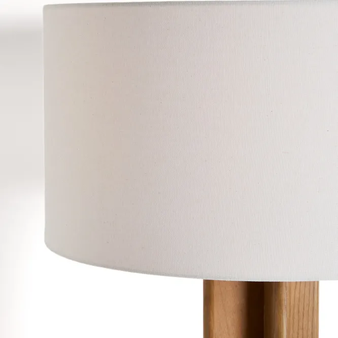 Lampa Podłogowa Niani Drewno Kauczukowe Naturalne Kave Home
