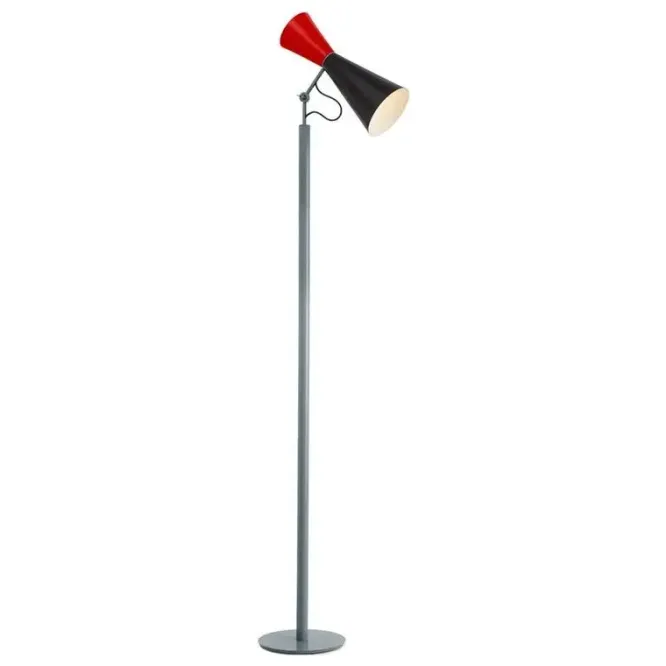 Lampa Podłogowa Parliament Czarno-Czerwona Nemo Lighting