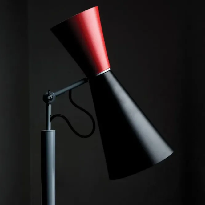Lampa Podłogowa Parliament Czarno-Czerwona Nemo Lighting