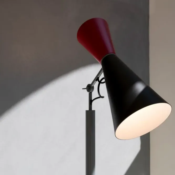 Lampa Podłogowa Parliament Czarno-Czerwona Nemo Lighting