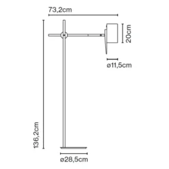 Lampa Podłogowa Scantling White Marset