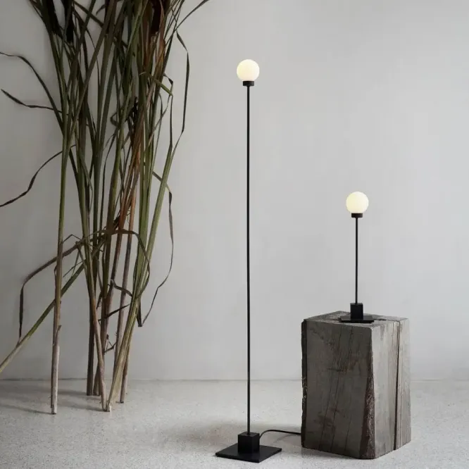 Lampa Podłogowa Snowball Czarna Northern