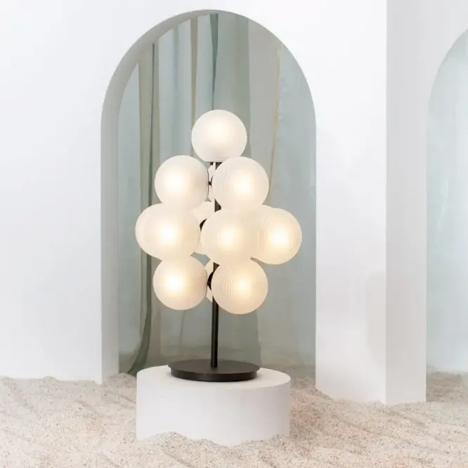 Lampa Podłogowa Stellar Mała Przydymiona Szara Pulpo