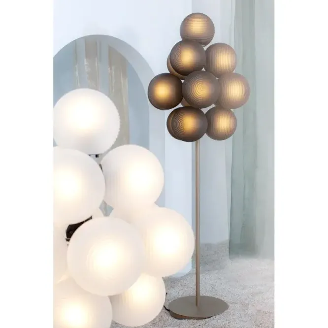 Lampa Podłogowa Stellar Mała Przydymiona Szara Pulpo