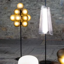 Lampa Podłogowa Stellar Mała Przydymiona Szara Pulpo