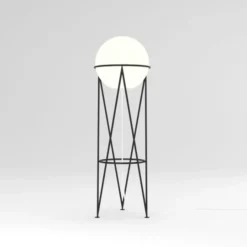 Lampa Podłogowa Structure And Globe Czarna Atelier Areti