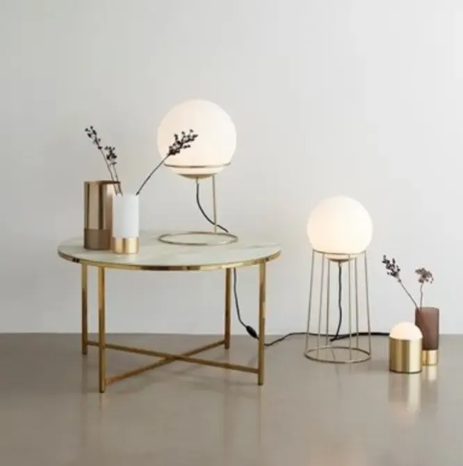 Lampa Podłogowa Szklana Kula Hubsch