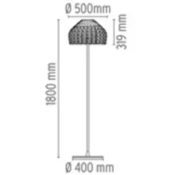 Lampa Podłogowa Tatou Biała Flos