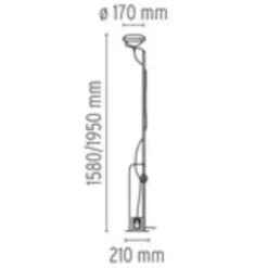 Lampa Podłogowa Toio Led Czarna Flos
