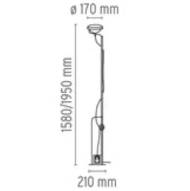 Lampa Podłogowa Toio Led Czarna Flos