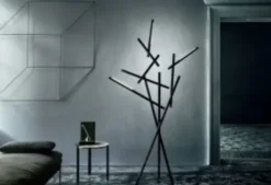 Lampa Podłogowa Tuareg Czarny Chrom Foscarini