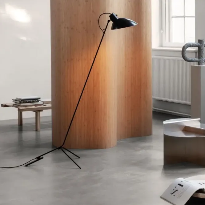 Lampa Podłogowa Vv Cinquanta Czarno-Biała Astep