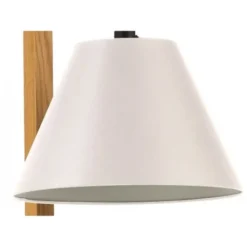 Lampa Podłogowa Ze Stolikiem Biała Woodman