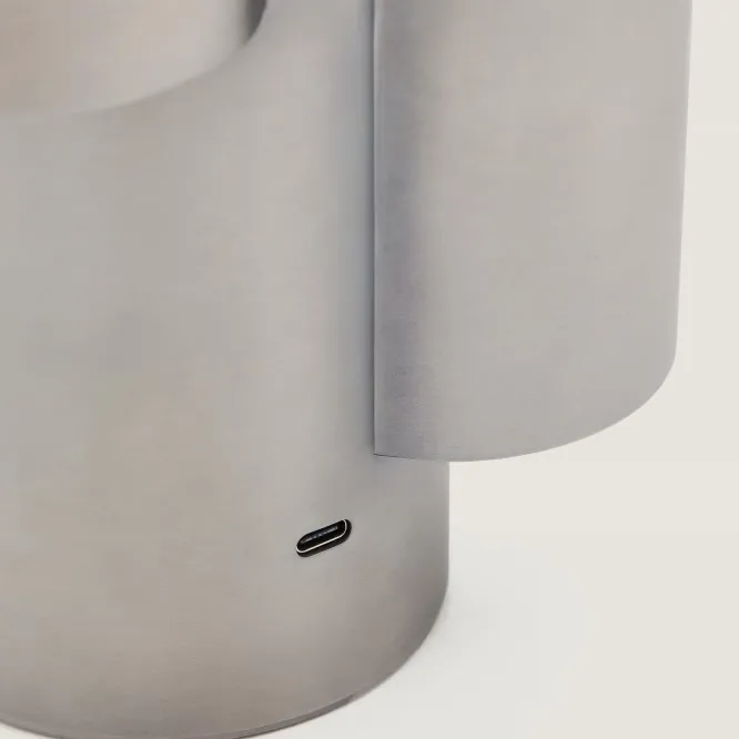 Lampa Przenośna Adrina Jasnoszara Kave Home