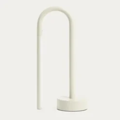 Lampa Przenośna Bow Szara Kave Home