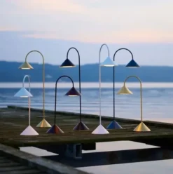Lampa Przenośna Grasp 47 Cm Matowa Bordo Frandsen