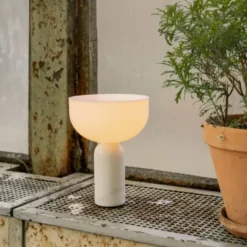 Lampa Przenośna Kizu Biały Marmur New Works